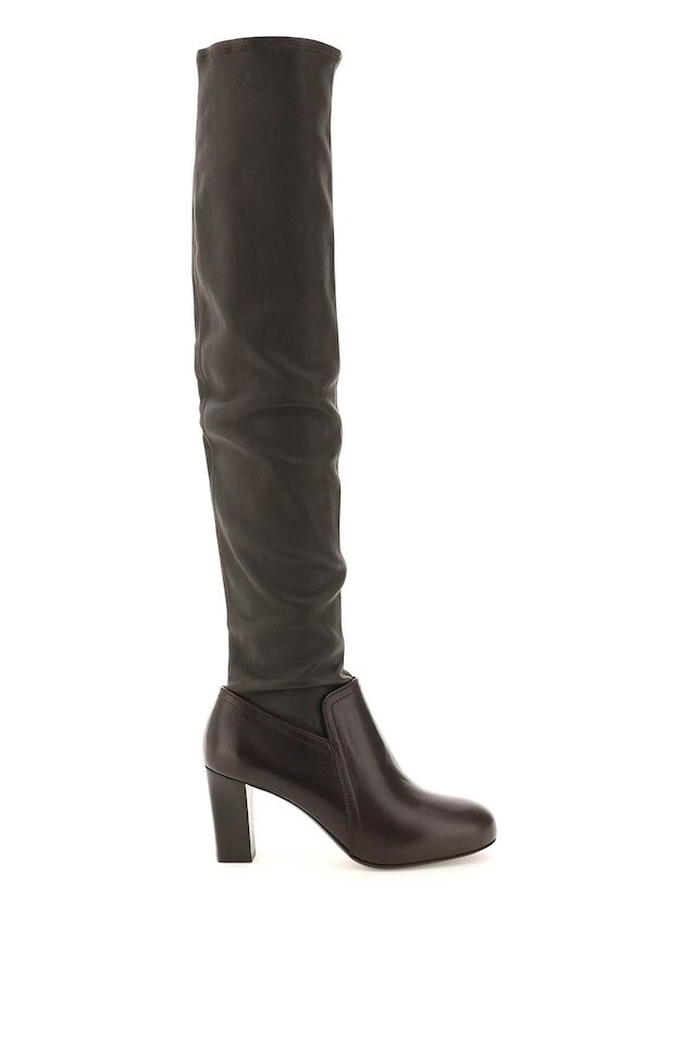 Women's Over-the-knee Leather Boots by Lemaire | Coltorti Boutique 长靴