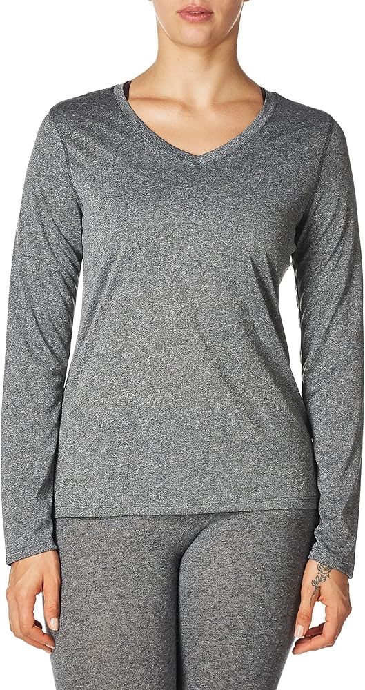 Amazon.com: Hanes womens O9309 athletic shirts, Black Heather, Small US : Clothing, Shoes & Jewelry