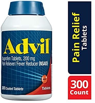 Advil Coated Tablets Pain Reliever and Fever Reducer 200mg, 300 Count