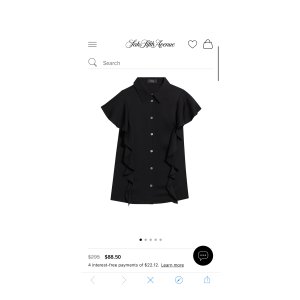 $88.5 Shop Theory Ruffle Silk Shirt | Saks Fifth Avenue