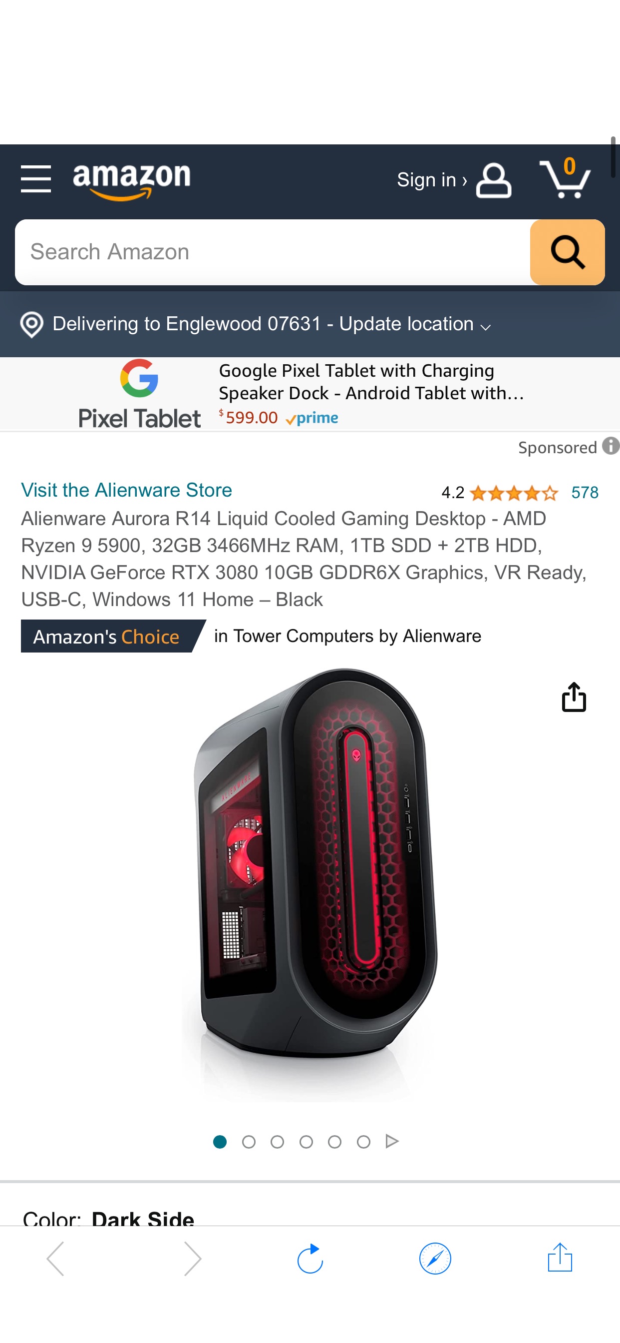 Alienware Aurora R14 R9 5900, RTX 3080 10GB