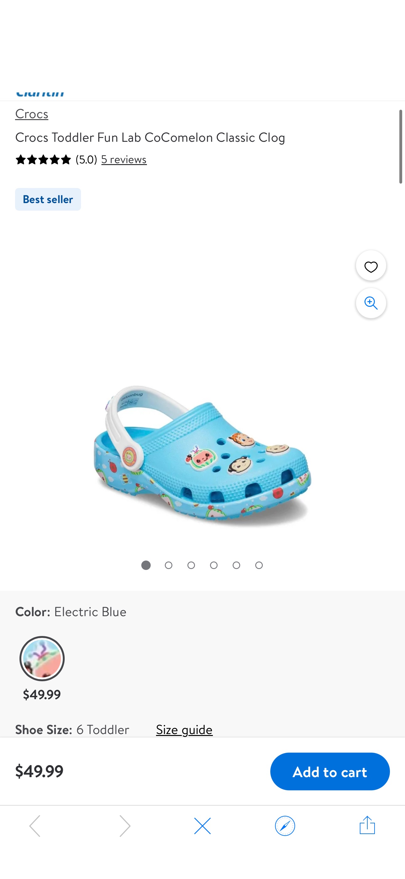 Crocs Toddler Fun Lab CoComelon Classic Clog - Walmart.com