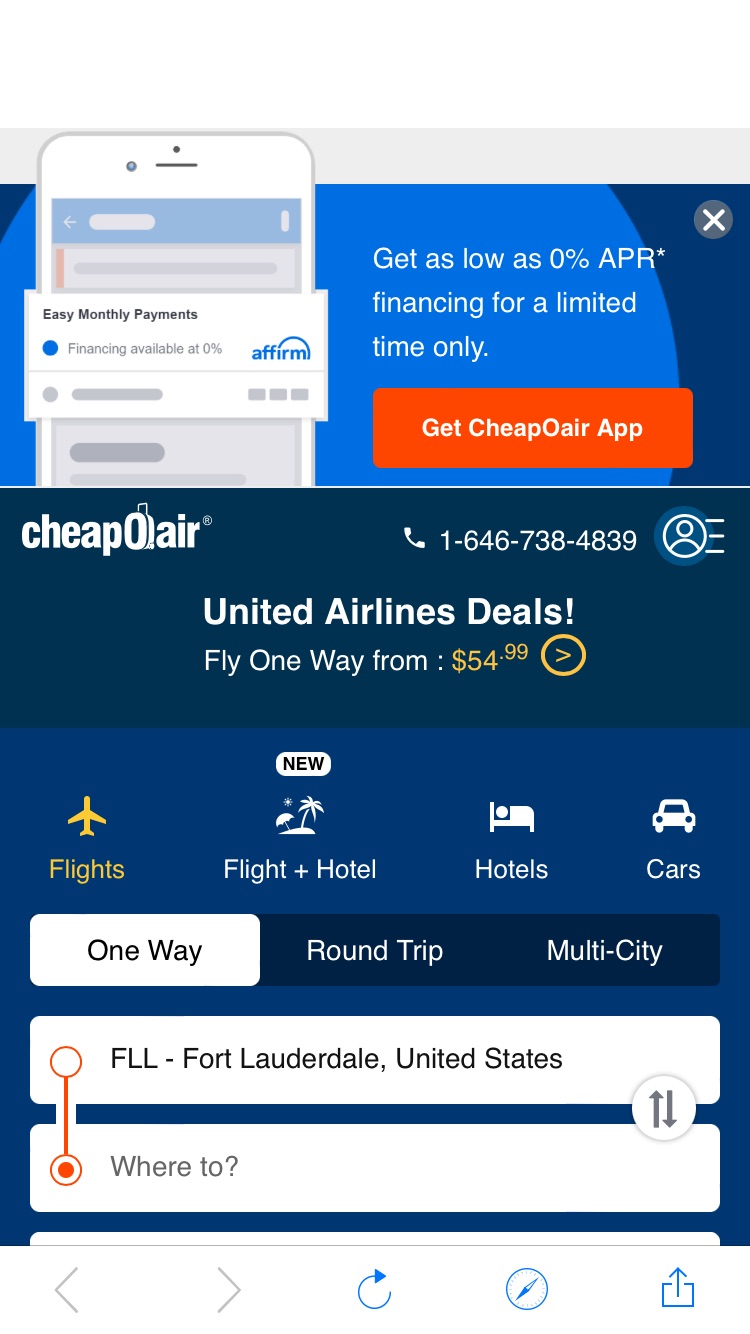 CheapOair.com | United Airlines活动 $54.99起