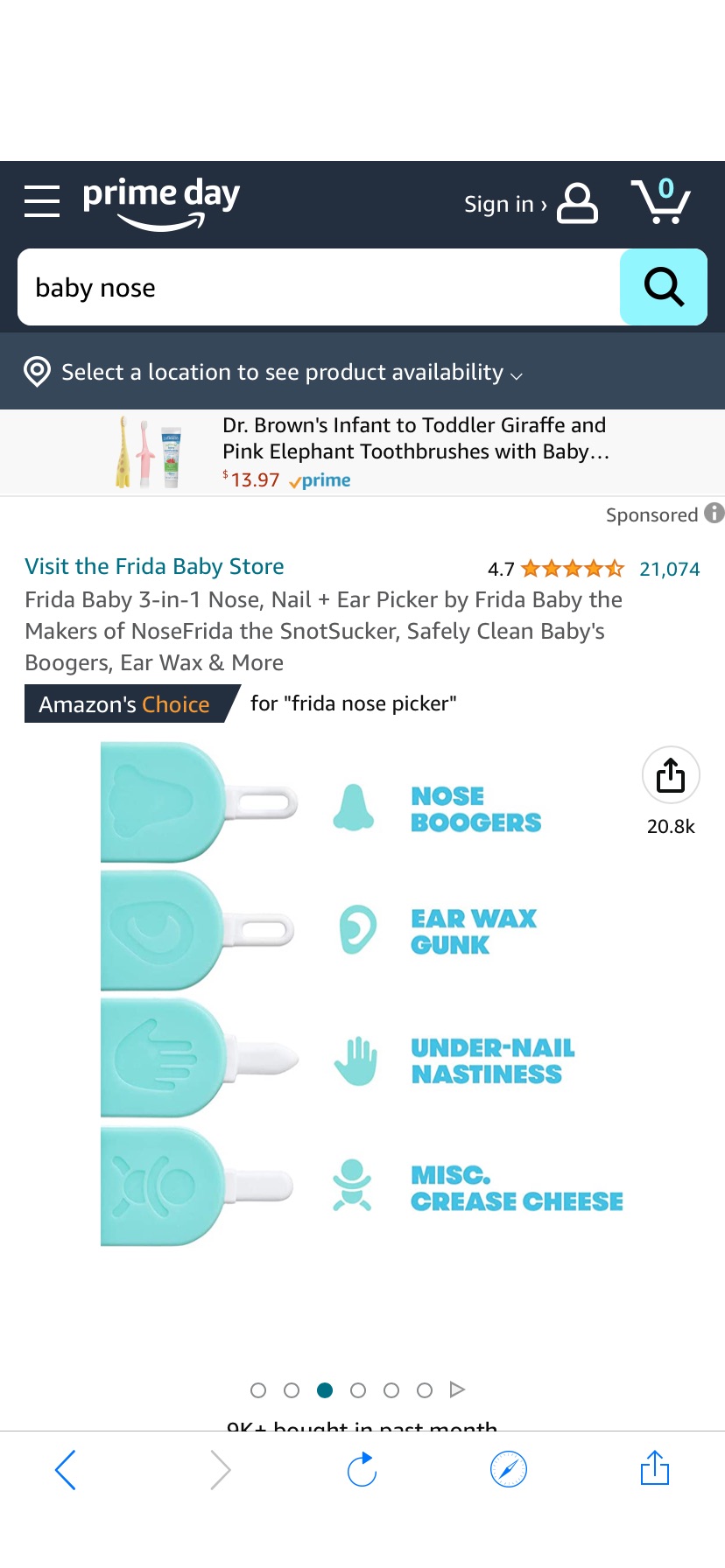 Amazon.com: Frida Baby三合一挖耳朵、鼻子、指甲勺 3-in-1 Nose, Nail + Ear Picker by Frida Baby the Makers of NoseFrida the SnotSucker, Safely Clean Baby's Boogers, Ear Wax & More : Baby