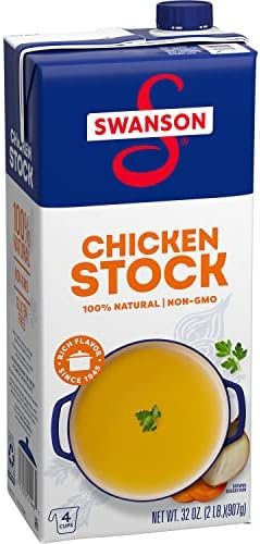 Swanson 100% Natural, Gluten-Free Chicken Stock, 32 Oz Carton