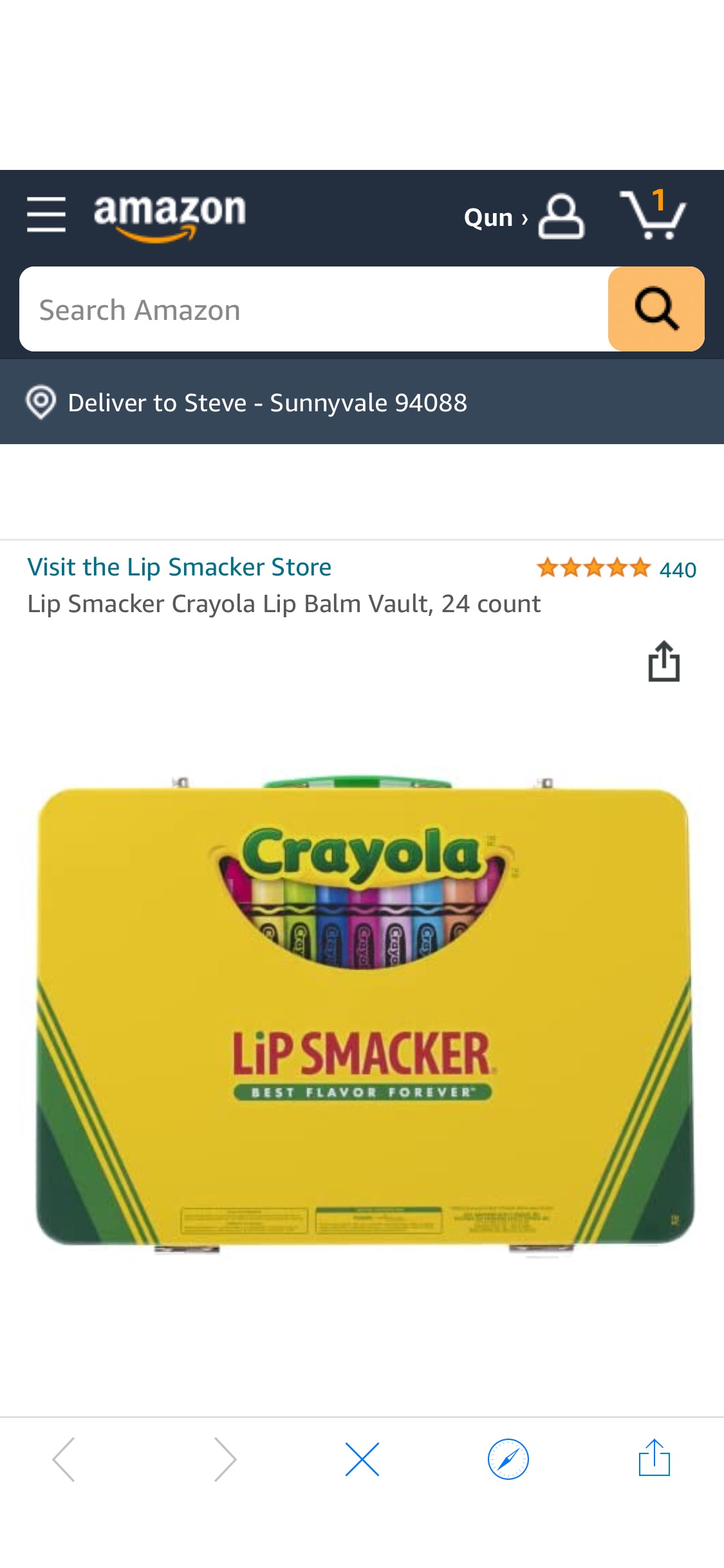 Amazon.com : Lip Smacker Crayola Lip Balm Vault, 24 count : Beauty & Personal Care我
