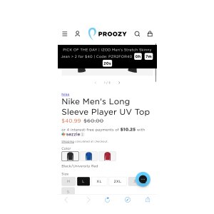$40.99 Nike Men s Long Sleeve Player UV Top – PROOZY Proozy:Nike 特惠:男士长袖上衣 $45 两件 + 免费送货!
代码:PZR18UV-FS