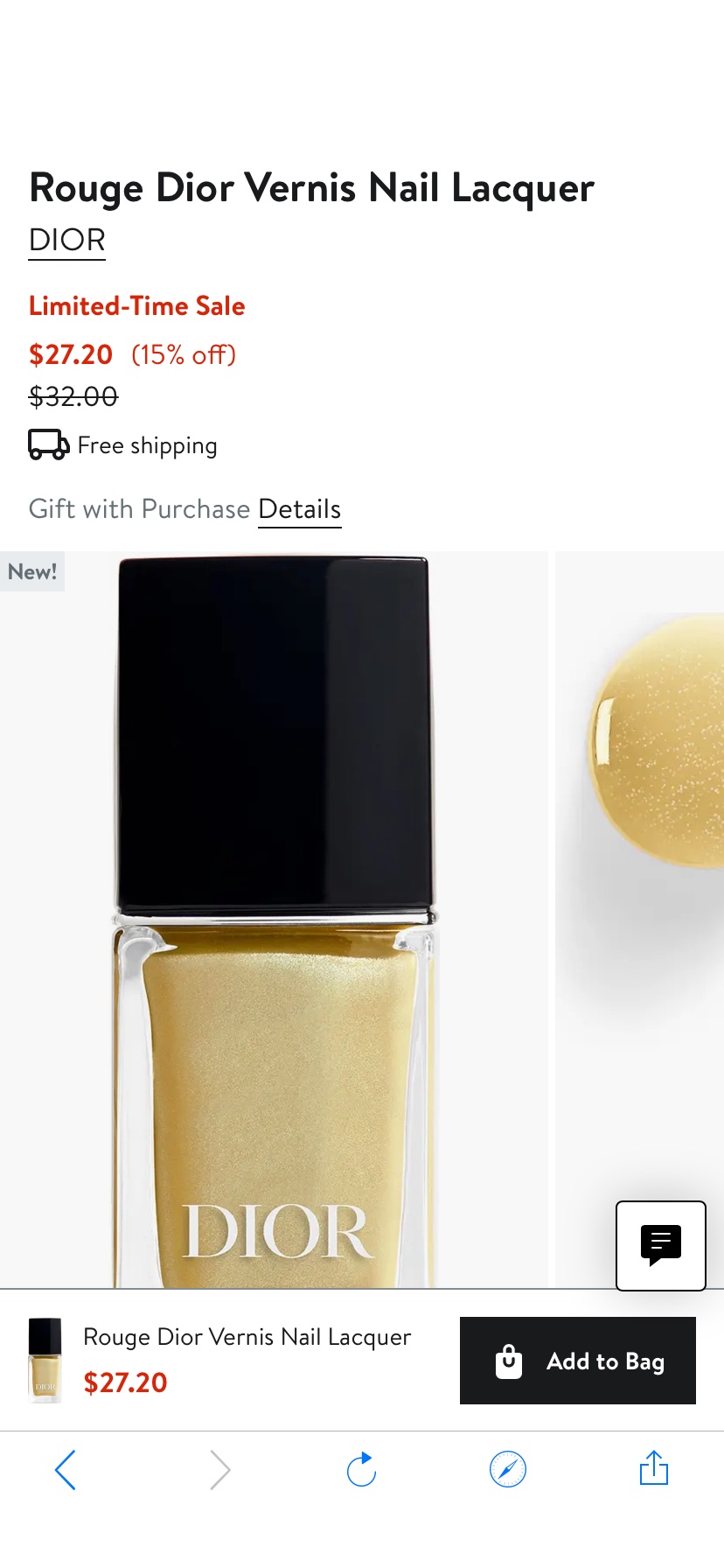 DIOR Rouge Dior Vernis Nail Lacquer 2色可选 | Nordstrom