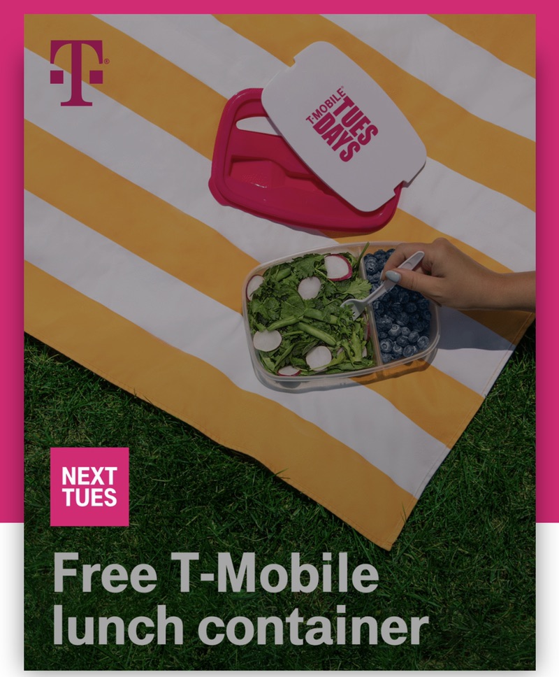 T-Mobile Tuesdays免费午餐盒