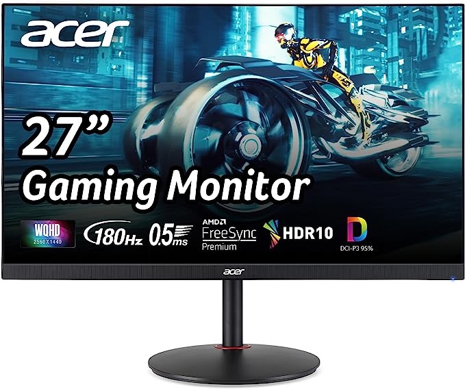 Amazon.com: Acer Nitro 27" WQHD 2560 x 1440 PC Gaming IPS Monitor | AMD FreeSync Premium Up to 180Hz Refresh 0.5ms DCI-P3 95% 1 Display Port 1.2 & 2 HDMI 2.0 XV271U M3bmiiprx,Black : Electronics
