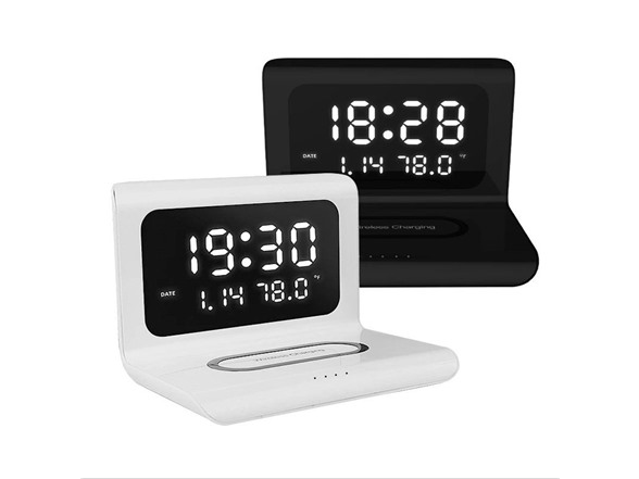 LED Alarm Clock w/ Wireless Charging闹钟+无线充电器