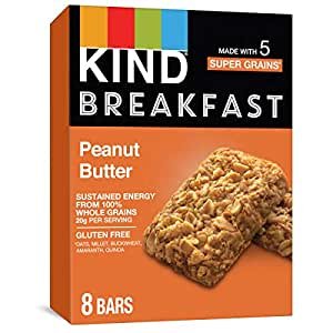 Breakfast Bars, Peanut Butter, Healthy Snacks, Gluten Free, 32 Count