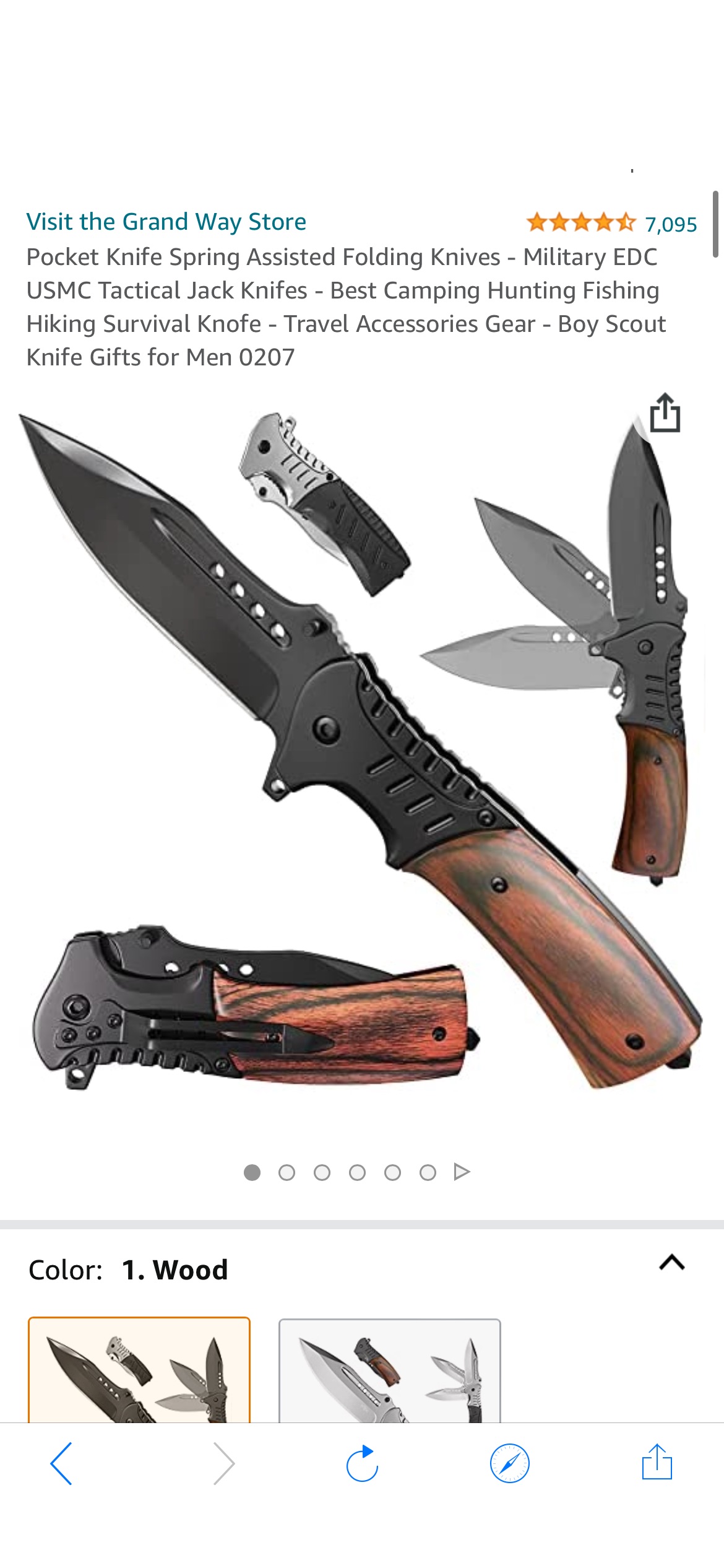 Amazon.com: Pocket Knife Spring Assisted Folding Knives - Military EDC USMC Tactical Jack Knifes - Best Camping Hunting Fishing Hiking Survival Knofe刀