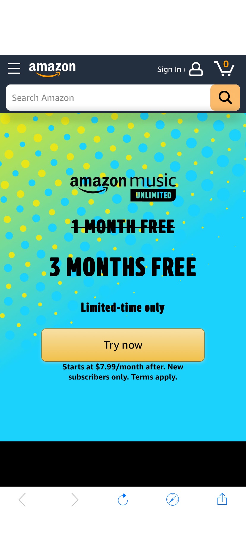 新用户免费3个月Amazon music