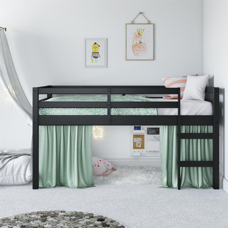 DHP Benson Junior Twin Loft Bed, Black - Walmart.com床
