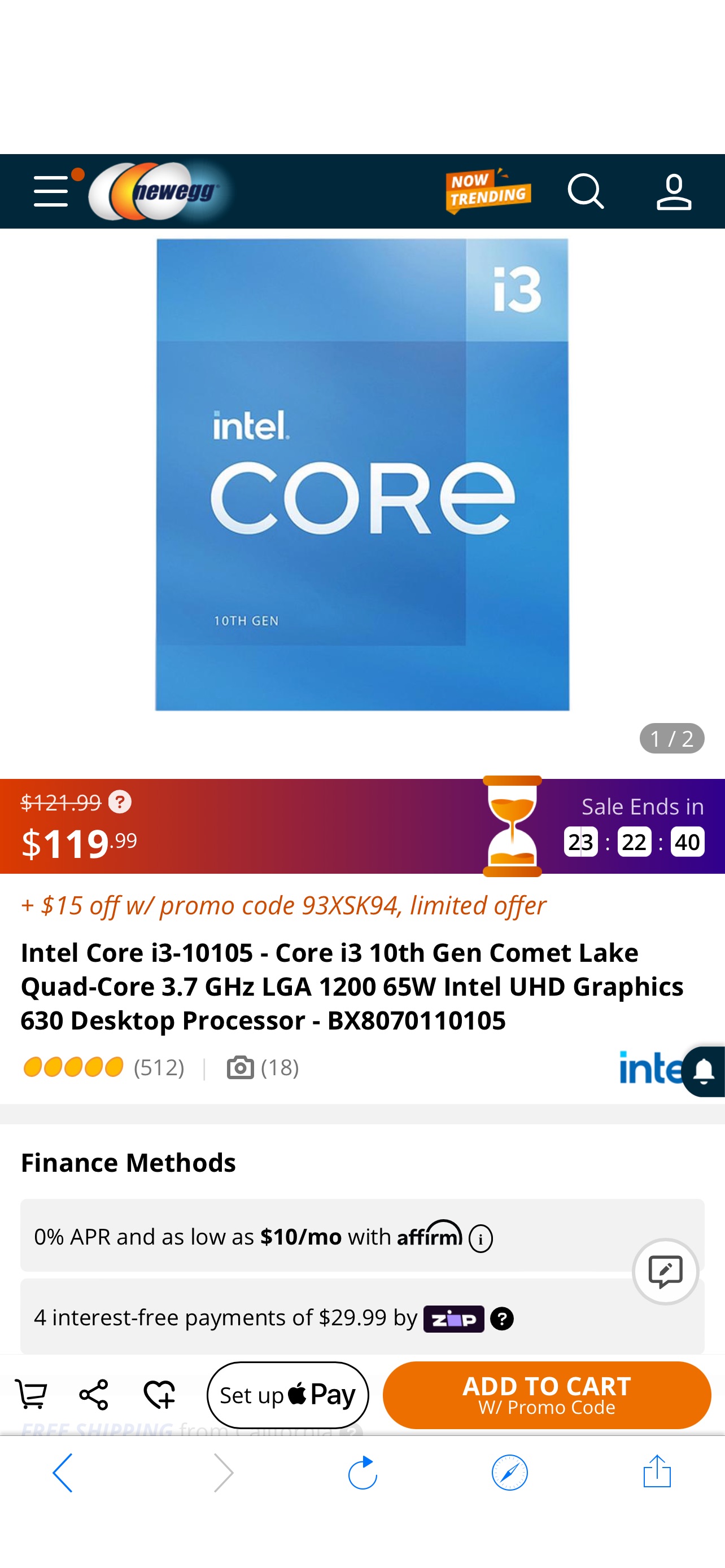 Intel Core i3-10105 英特尔酷睿i3