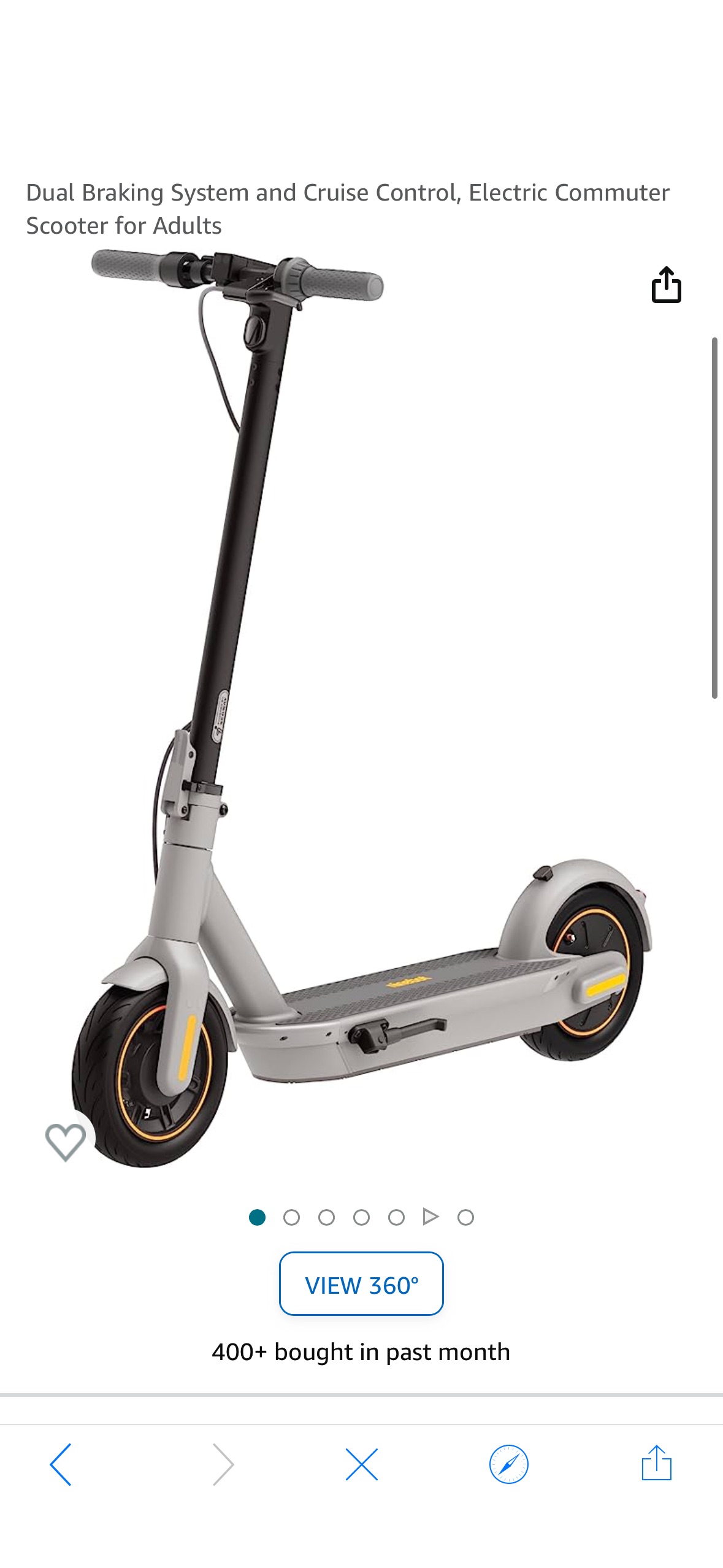 Amazon.com : Segway Ninebot MAX G30LP Electric Kick Scooter, Up to 25 Miles Long-range Battery, Max Speed 18.6 MPH, Lightweight and Foldable, Gray : Sports & Outdoors