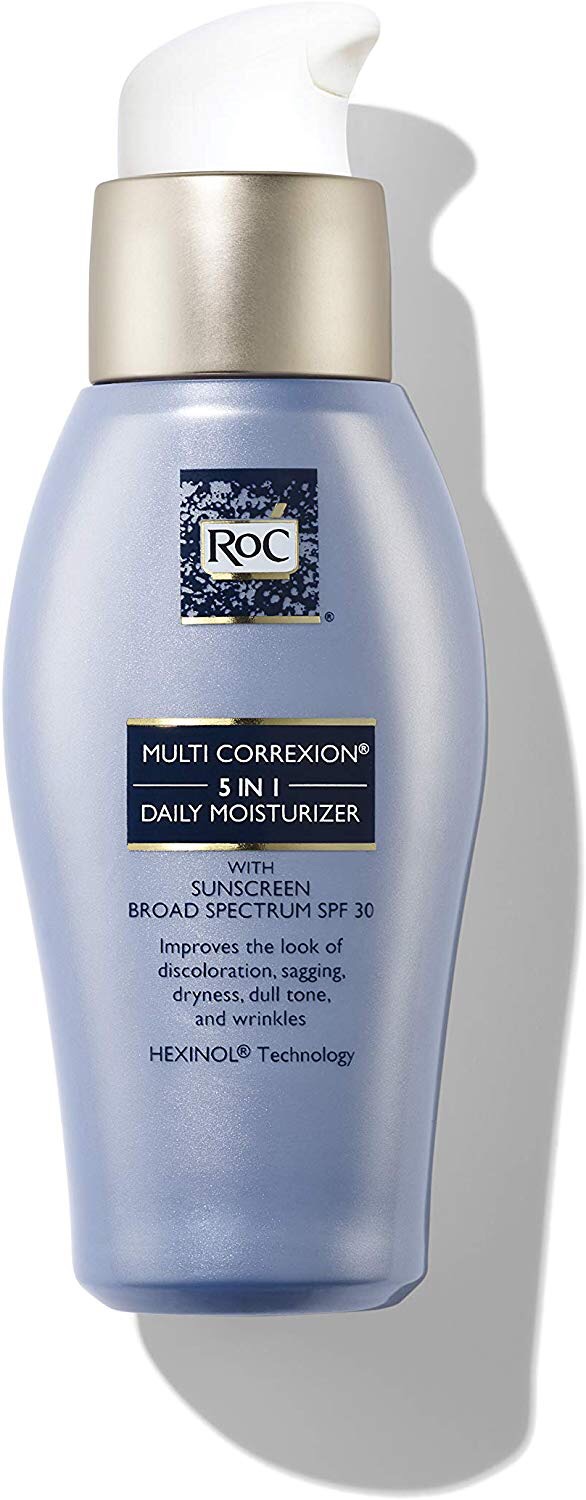 Amazon.com: RoC Multi Correxion 5 In 1 Anti-Aging Daily Face Moisturizer 带SPF 30防晒值日常保湿霜, 1.7 fl. oz