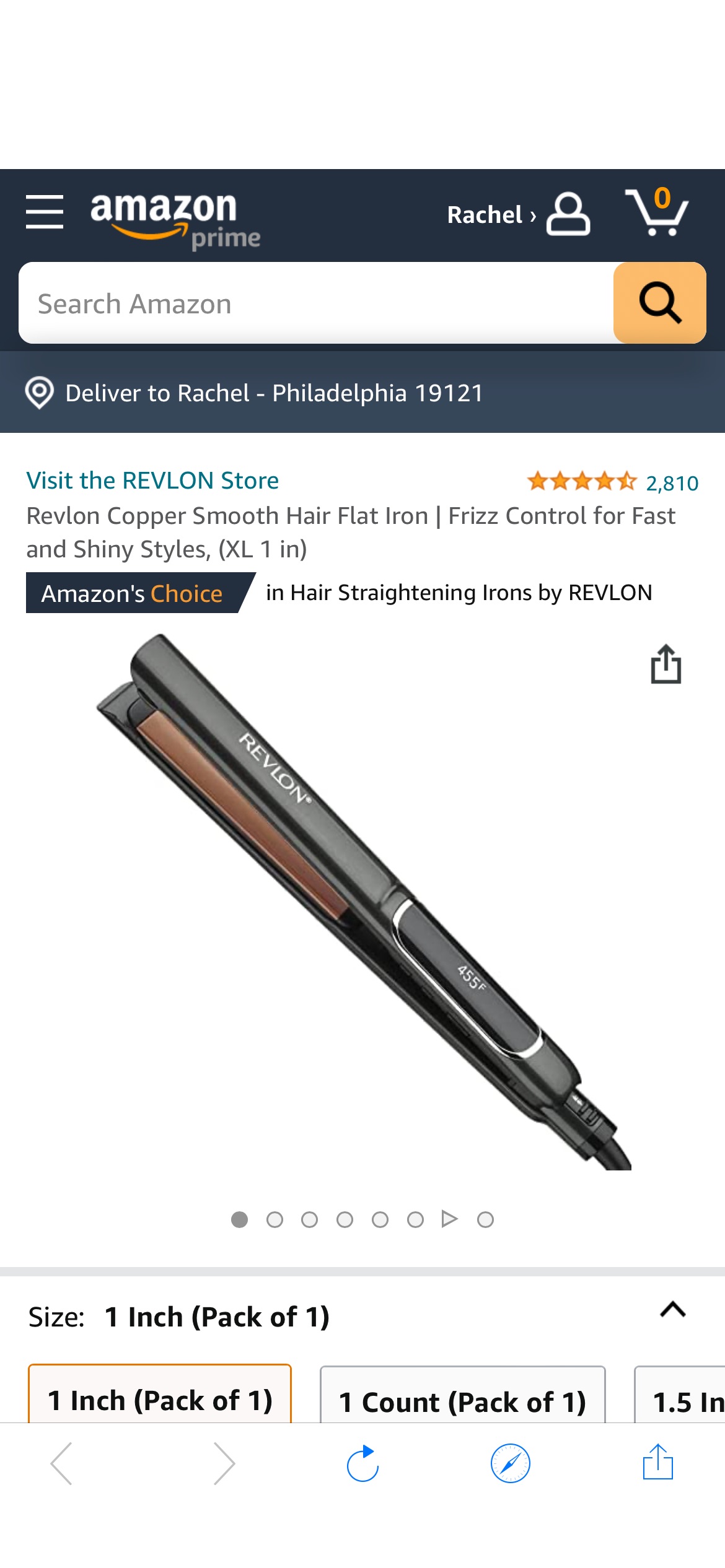 Amazon.com: Revlon Copper Smooth Hair Flat Iron | Frizz Control for Fast and Shiny Styles, (XL 1 in) : Everything Else