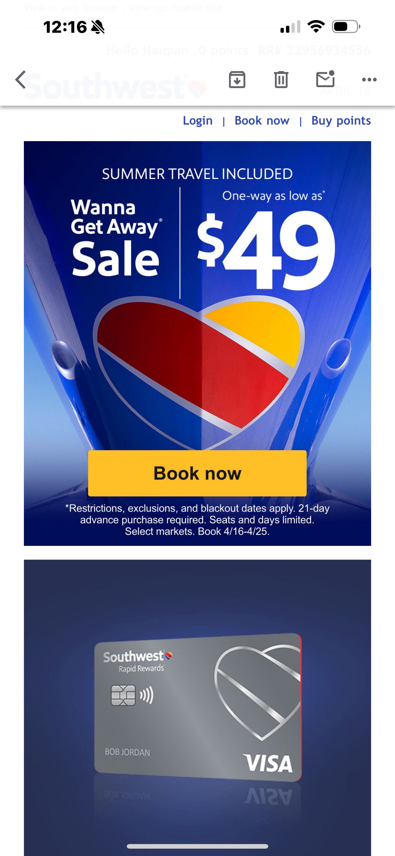 International & Nationwide Sale | Southwest Airlines