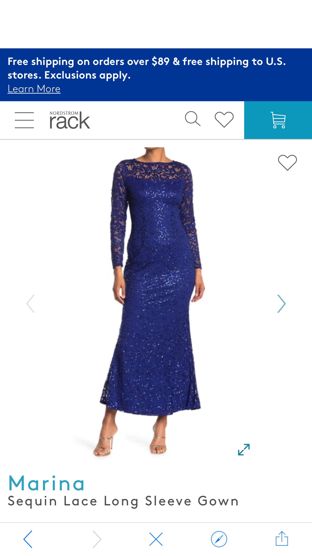 Marina | Sequin Lace Long Sleeve Gown | Nordstrom Rack
连衣裙
