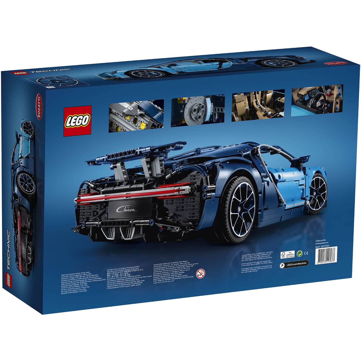 LEGO Technic: Bugatti Chiron Sports Race Car Model (42083) Toys - Zavvi US