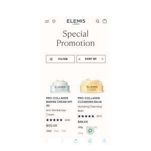 $132 More Presents. More Savings. ELEMIS:最后一天:买 2 送 1 即将结束!
将 3 件全尺寸收藏品加入您的包中,我们将免费赠送第三件。*
使用代码:savings