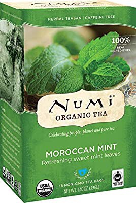 Numi Organic Tea Moroccan Mint有机茶包, 18包3盒