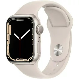 Apple Watch Series 8 GPS 41mm Starlight Aluminum Case with Starlight Sport Band - S/M - Walmart.com