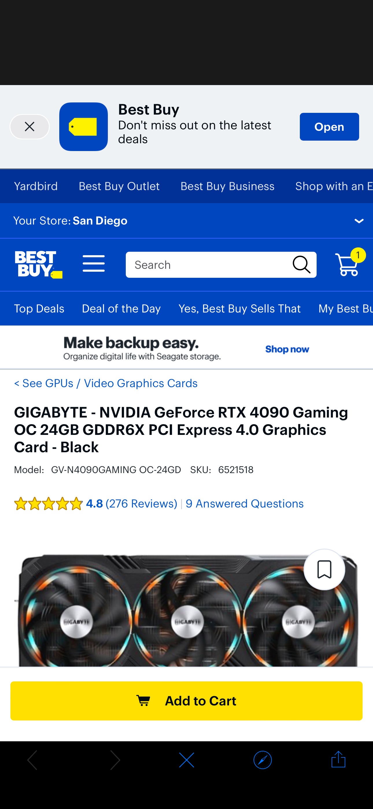 GIGABYTE NVIDIA GeForce RTX 4090 Gaming OC 24GB GDDR6X PCI Express 4.0 Graphics Card Black GV-N4090GAMING OC-24GD - Best Buy