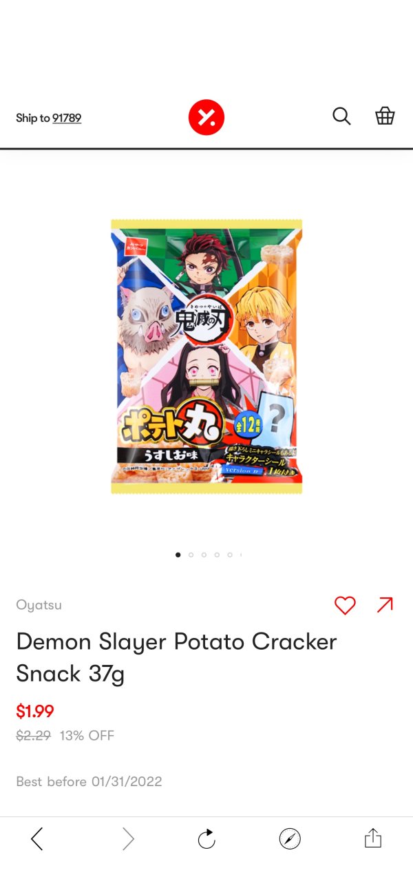Demon Slayer Potato Cracker Snack 37g - Yamibuy.com
