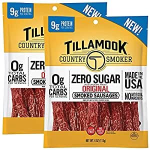 Tillamook 零糖原味烟熏香肠 每包4oz 2袋装促销