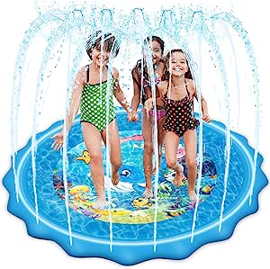 Amazon.com: Mademax Upgraded 67&quot; Splash Pad, Sprinkler &amp; Splash Play Mat, Inflatable Summer Outdoor Sprinkler Pad Water Toys Fun 