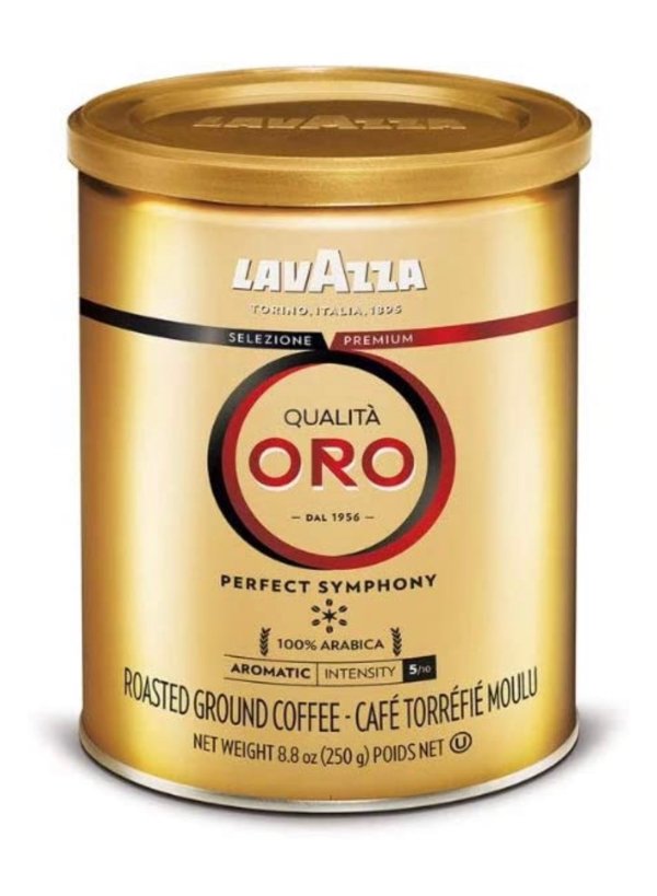 Lavazza Qualita Oro 中度烘焙研磨咖啡 8.8oz 6罐