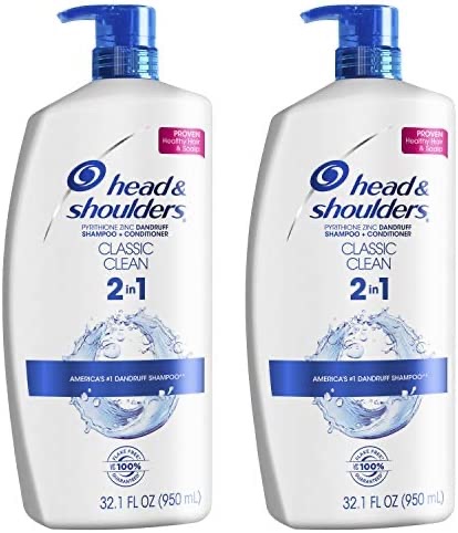 Amazon.com : Head and Shoulders Shampoo and Conditioner 2 in 1, Anti Dandruff Treatment & Scalp Care, Classic Clean Scent, for All Hair