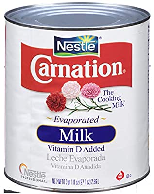 Carnation Evaporated Milk淡奶, 6 lb 1 oz超大容量Unsweetened Condensed Milk for Baking, Shelf Stable (97 oz Total)