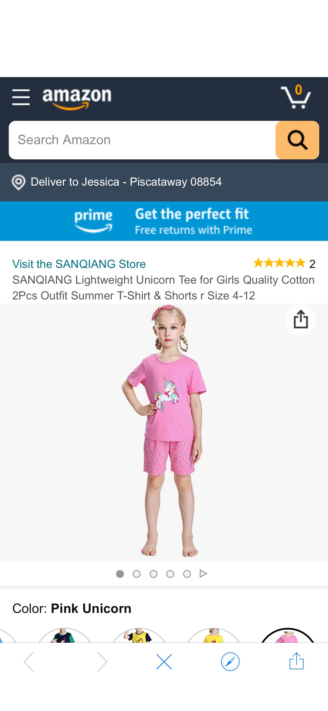 三枪全棉短款儿童睡衣 Amazon.com: SANQIANG Lightweight Unicorn Tee for Girls Quality Cotton 2Pcs Outfit Summer T-Shirt & Shorts r Size 4-12: Clothing