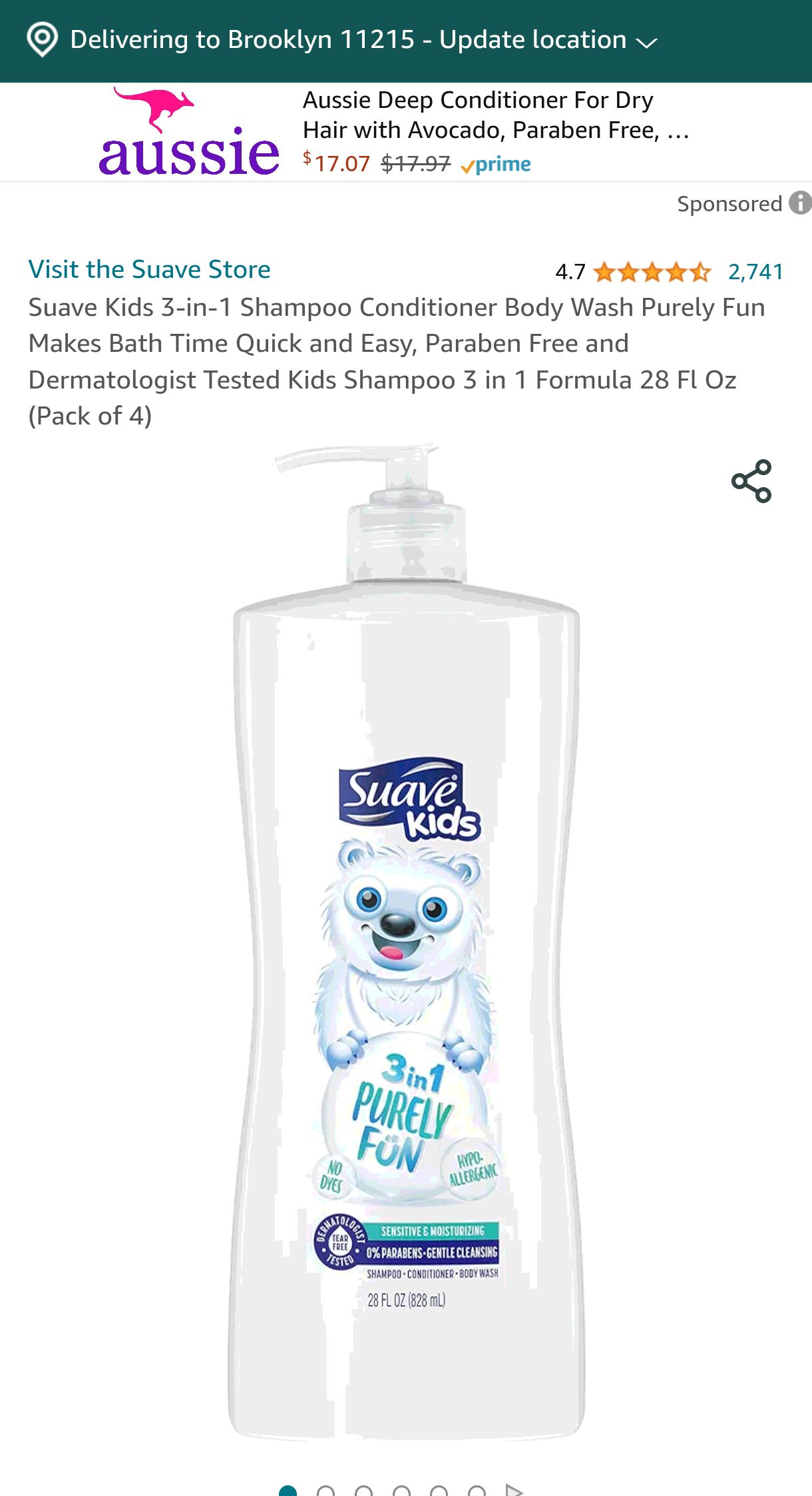Amazon.com : Suave Kids 3-in-1 Shampoo Conditioner Body Wash Purely Fun Makes Bath Time Quick and Easy, Paraben Free and Dermatologist Tested Kids Shampoo 3 in 1 Formula 28 Fl Oz (Pack of 4) : Beauty 