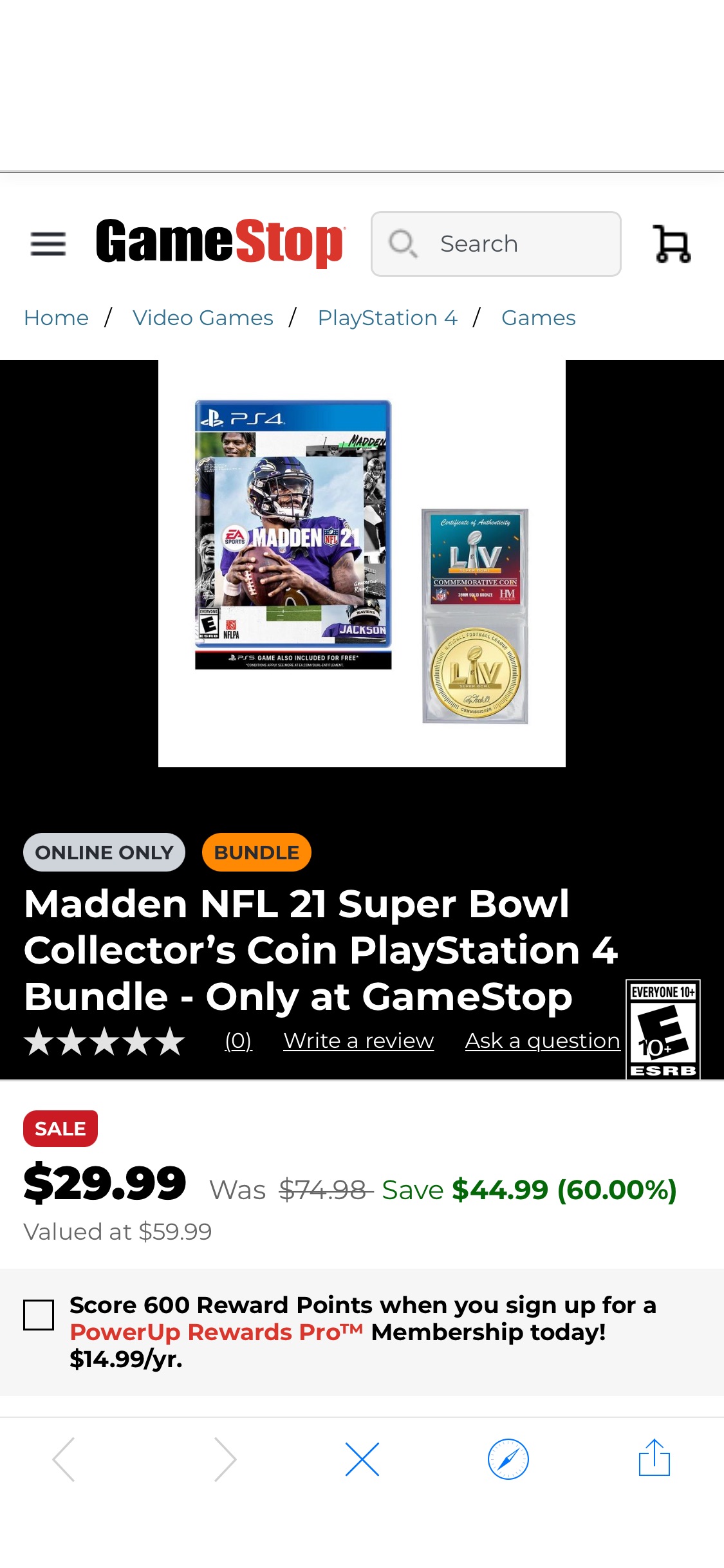 Madden NFL 21 Super Bowl Collector’s Coin PlayStation 4 Bundle - Only at GameStop | PlayStation 4 | GameStop Madden NFL 21 礼盒系列直降45刀！