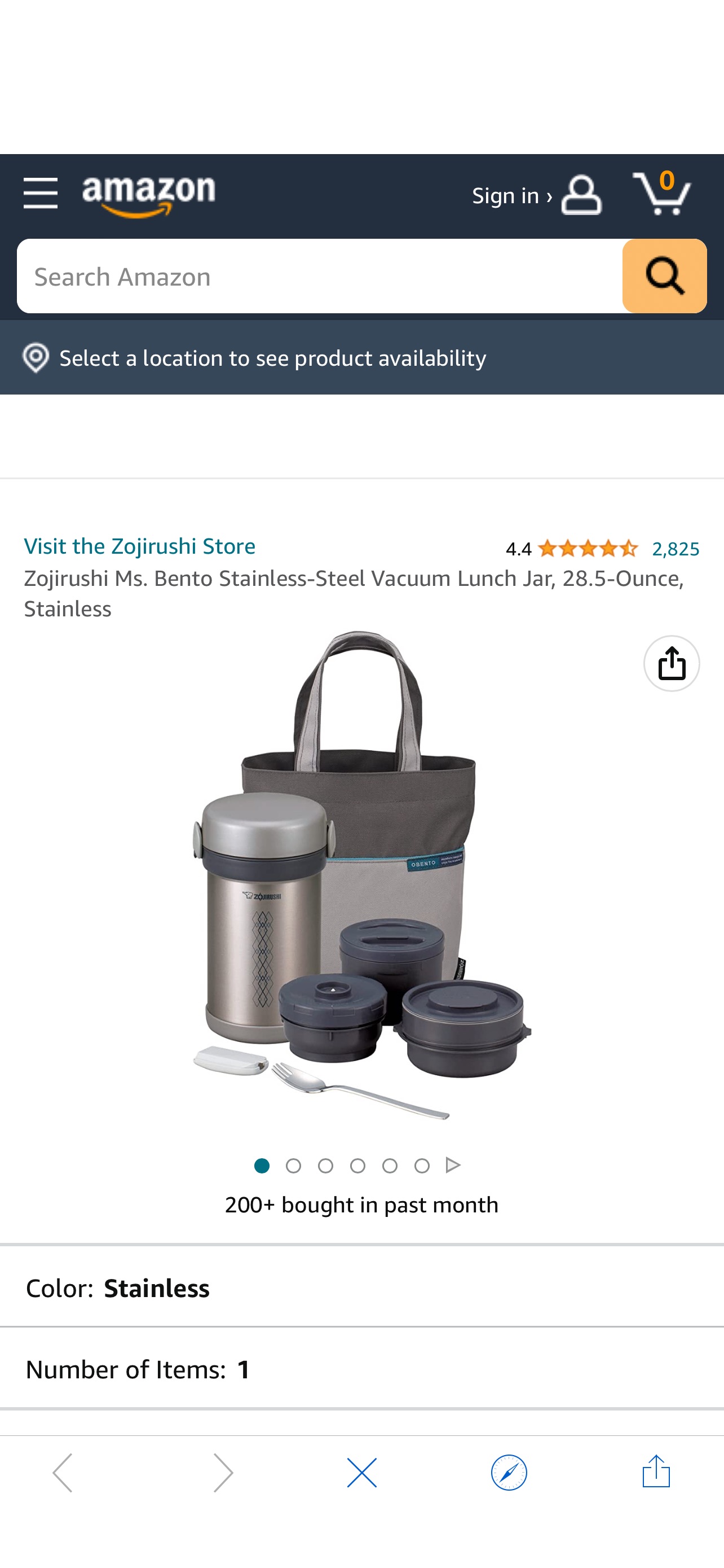 Amazon.com: Zojirushi Ms. Bento Stainless-Steel Vacuum Lunch Jar, 28.5-Ounce, Stainless : Home & Kitchen