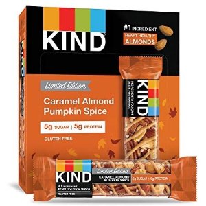 KIND Bar Caramel  Almond Pumpkin Spice, 1.4 Ounce (Pack of 12)
