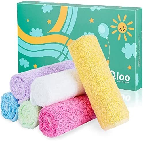 Qioo Baby Washcloths – Bamboo Baby Towels for Bath