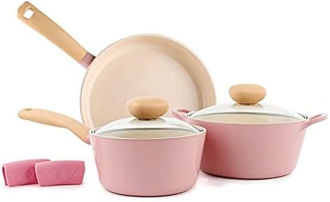 Amazon.com: Neoflam Retro 5-Piece Ceramic Nonstick Cookware Set