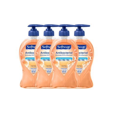 Antibacterial Liquid Hand Soap, Crisp Clean - 11.25 oz Pack of 4