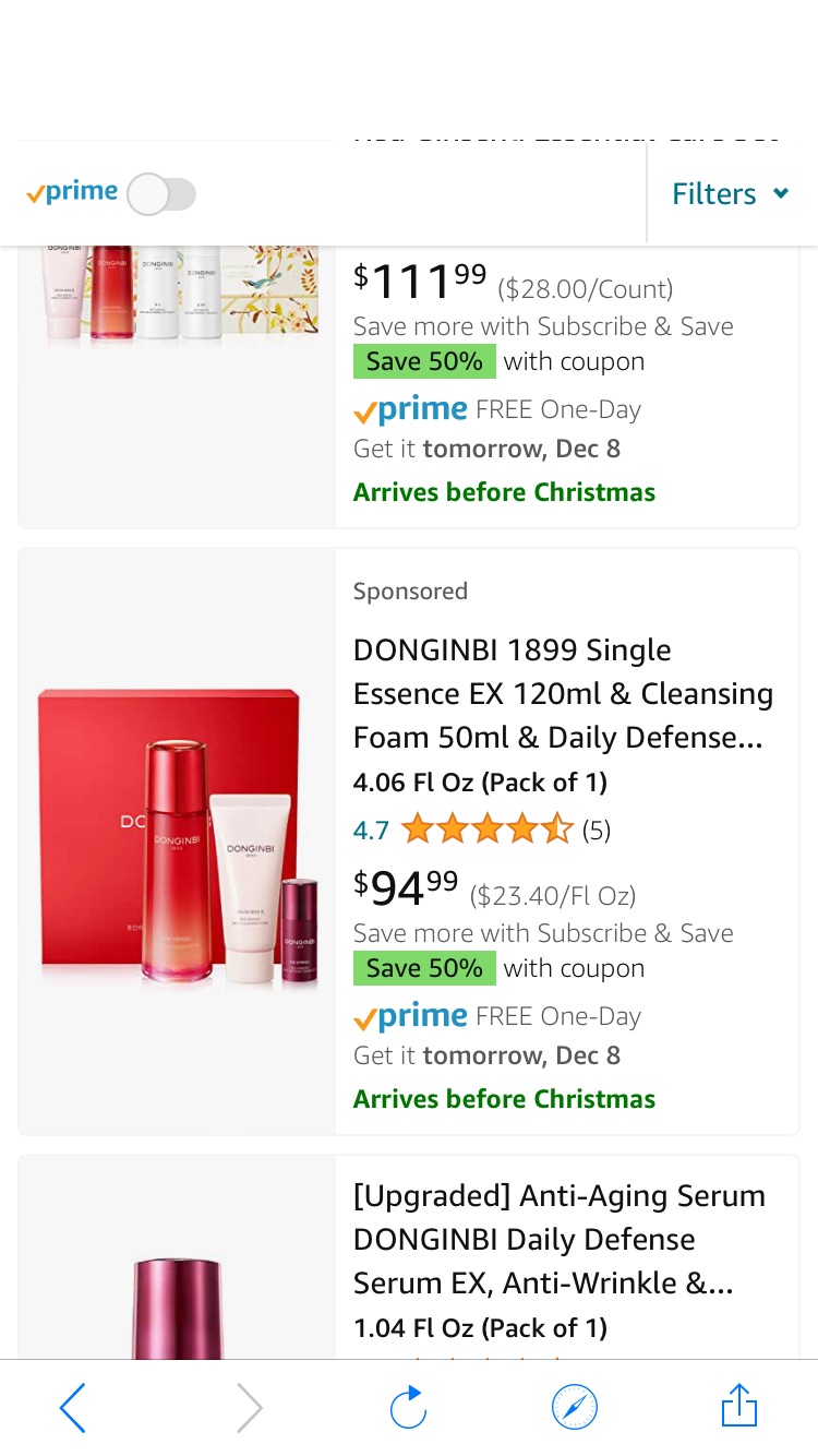 Donginbi現有多樣護膚產品特價五折