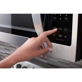 Whirlpool 1.7-cu ft Over-the-Range Microwave (Fingerprint-Resistant Fingerprint Resistant Stainless Steel) (Common: 30-in; Actual: 29.938-in) at Lowes.com 微波爐