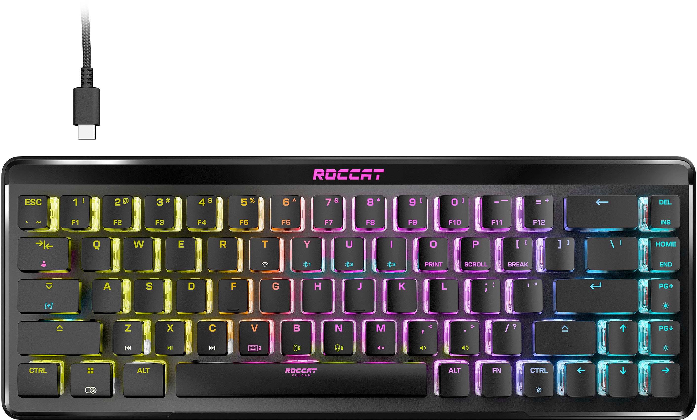 ROCCAT Vulcan II Mini Air 65% Wireless Optical Mechanical Gaming Keyboard with RGB Illumination Black ROC-27-002 - Best Buy