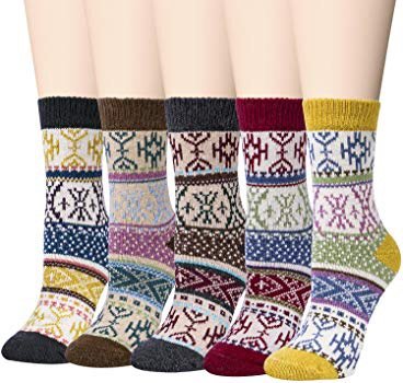 Womens 5 Pairs Vintage Socks @Amazon.com