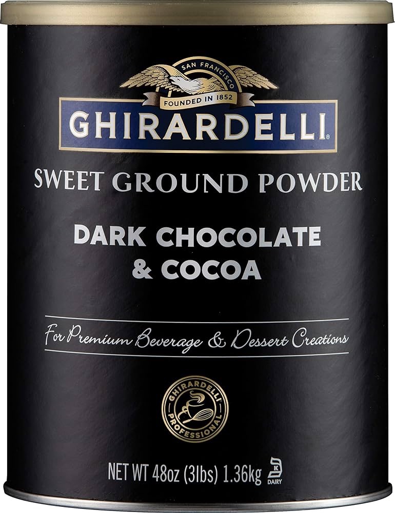 Amazon.com: Ghirardelli Dark Chocolate & Cocoa Sweet Ground Powder, 3 lb Can : Grocery & Gourmet Food 黑巧克力可可粉