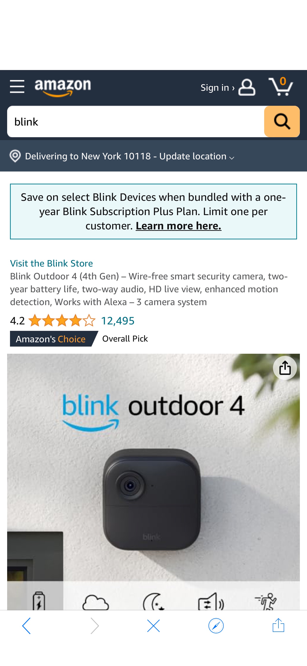 Amazon.com: Blink Outdoor 4 (4th Gen) – Wire-free smart security camera, two-year battery life, two-way audio, HD live view, enhanced motion detection, Works with Alexa – 3 camera system : Everything 